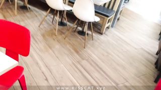 Stepdaughter fucks step dad in public toilet