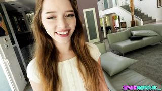 Stepfather with a thick dick stretched his stepdaughter's hole