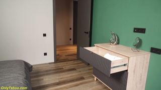 Stepmom surprises him wanking