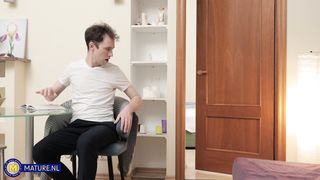 Mini Schwarz is a horny facesitting granny that wants her stepgrandson's hard cock in her