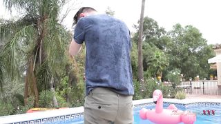 Star - Blonde BBW MILF Star Seduces, Sucks, and Fucks the Pool Boy