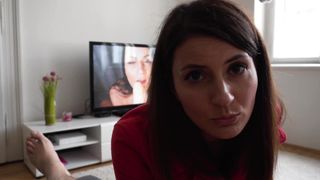 Tiny Tina - Mom Humiliate Son cum POV Blowjob